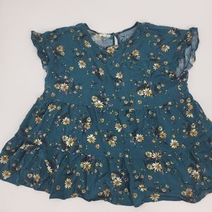 Maurices Flora Tiered Cap Sleeve Top